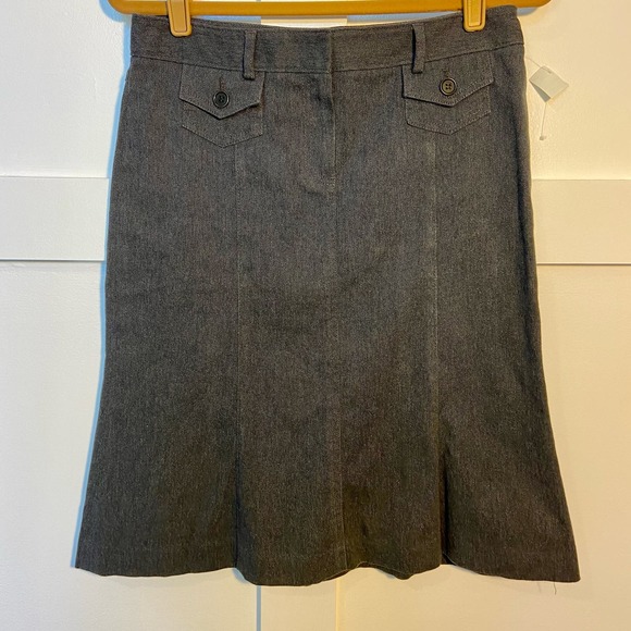 Theory Beautiful Classic Knee-Length Skirt - Size 6 - Elegant Gray Chic WD08 - Picture 2 of 9